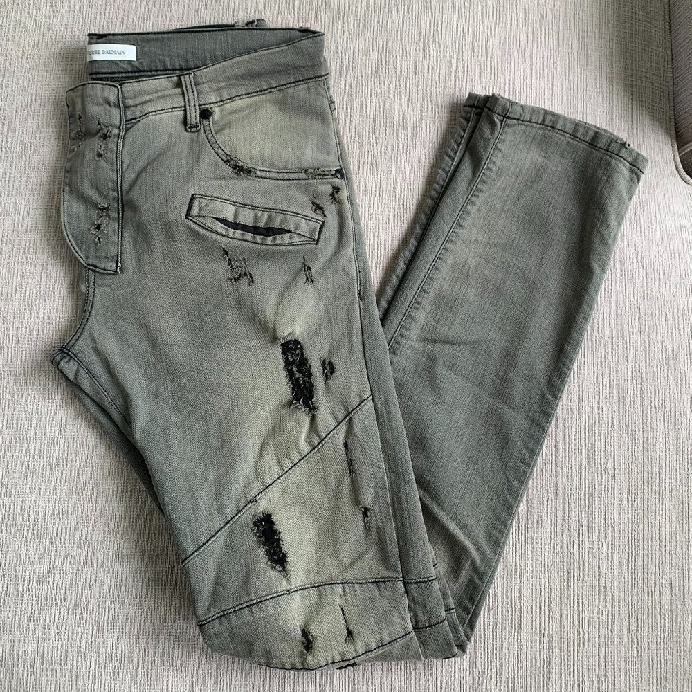 Pierre Balmain Men's Moto Jeans